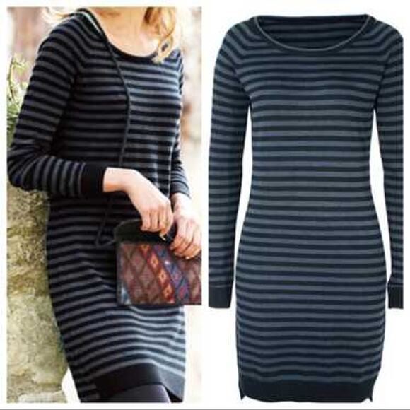 Peruvian Connection Women's Dress Blue Striped Size XSmall Pima Cotton - Picture 6 of 7